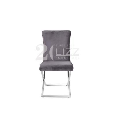 Hot Selling Modern Dining Chair Sofa Chair in Leather or Fabric with Stainless Steel Feet