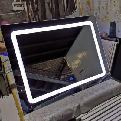 Wall Mounted 5mm LED Glass Bathroom Silver Smart LED Mirrors with More Optional Function Home Hotel Decoration