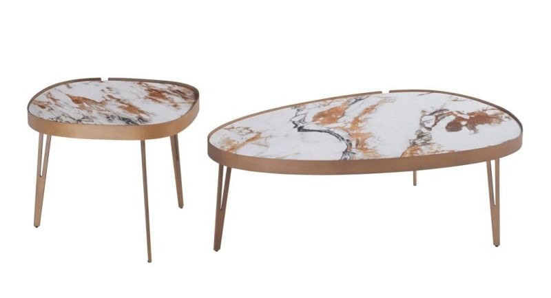 Cj-348ab Ceramic Coffee Table/Wooden Coffee Table /Ceramic Side Table/Home Furniture/Hotel Furniture