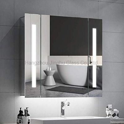 Home Decorative Wall Mounted 600X800mm Double Door Bathroom LED Cabinet Illuminated Medicine Cabinet with Socket