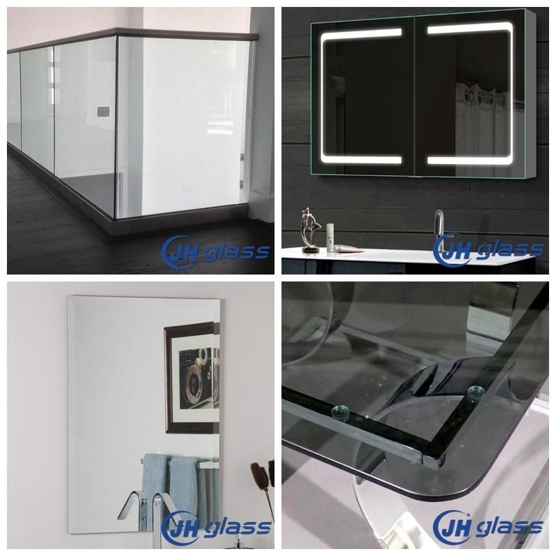 Jinghu China Factory Frame Frameless Home Decor Living Room Deep Black Bronze Metal Framed Bathroom Mirror