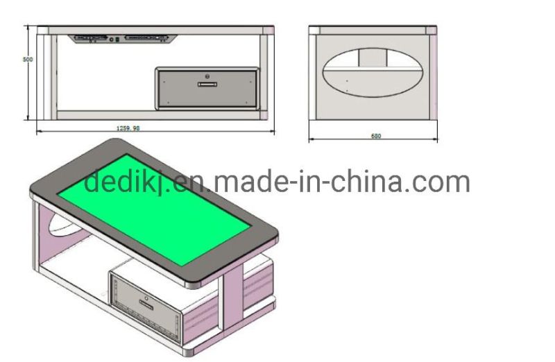 Dedi 43 Inch Interactive Multi-Function Waterproof Indoor Display LCD Touch Screen Coffee Table