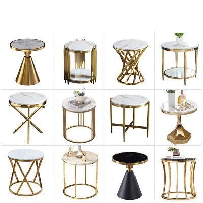 Factory Direct Sales Stainless Steel Glass Side Table