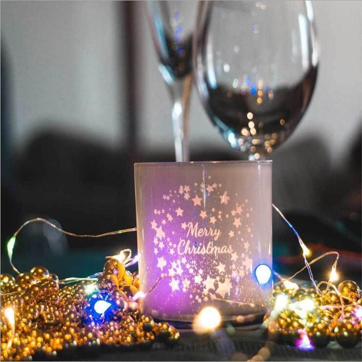 Vss Laser Engraving Tealight Glass Candle Holder for Home Decoration
