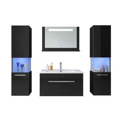 Luxury Event Glass Partition LED Blue Bathroom Bathroom Vanity