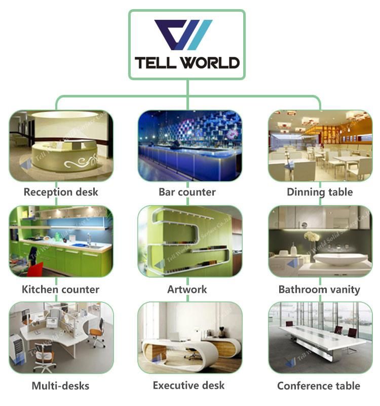 Tell World Custom Made Commercial Furniture Restaurant LED Bar Counter