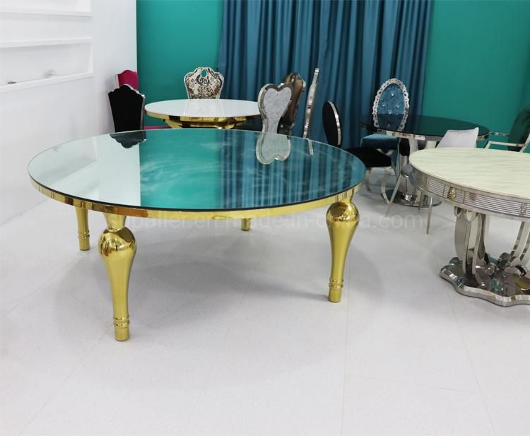Modern Creative Light Luxury Large Round Dining Gold Table