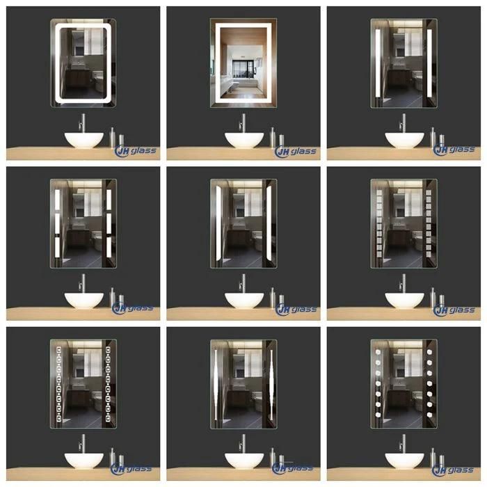 Home Decorative Wall Mounted Silver Golden Black Stainless Steel Framed Bathroom Mirror