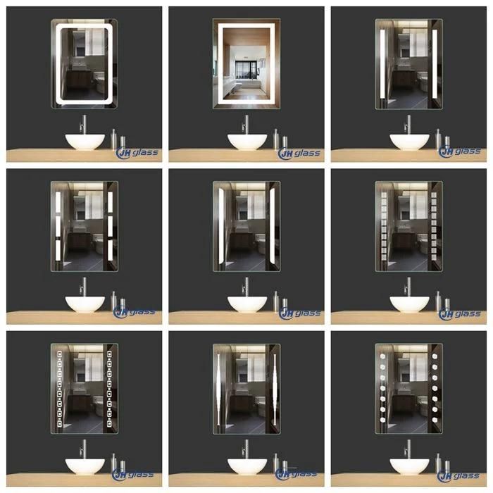 Home Decorative Wall Mounted Silver Golden Black Stainless Steel Framed Bathroom Mirror