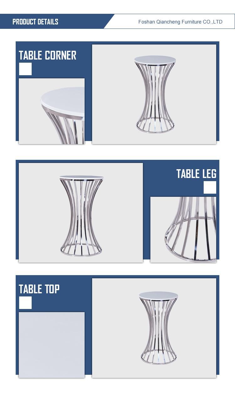 High Quality Round Bar Table with Marble Top
