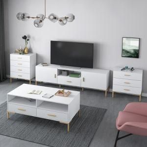 Morden Side Table Sofa Nordic Accent Tea End Furniture Luxury Metal/ Wood Coffee Side Table for Living Room Bedroom