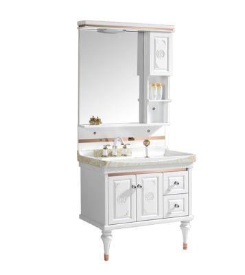 Novelty Mirrored Cabinet PVC Bathroom Cabinet for Bathroom Vanity with Sinks for Storage