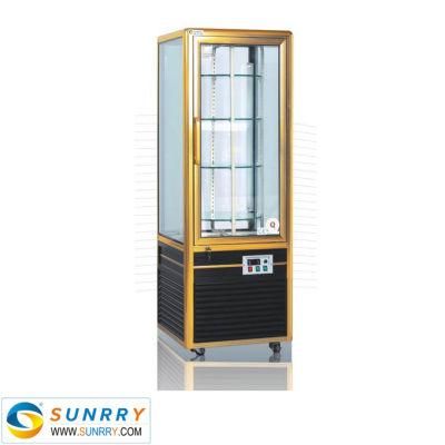 1-Door 4-Side All Around Glass Commercial Upright Cake Display Fridge Showcase