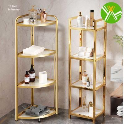 Multifunctional Metal Bathroom Racks Luxury Bathroom Shelf Rack for Bathroom Decoration