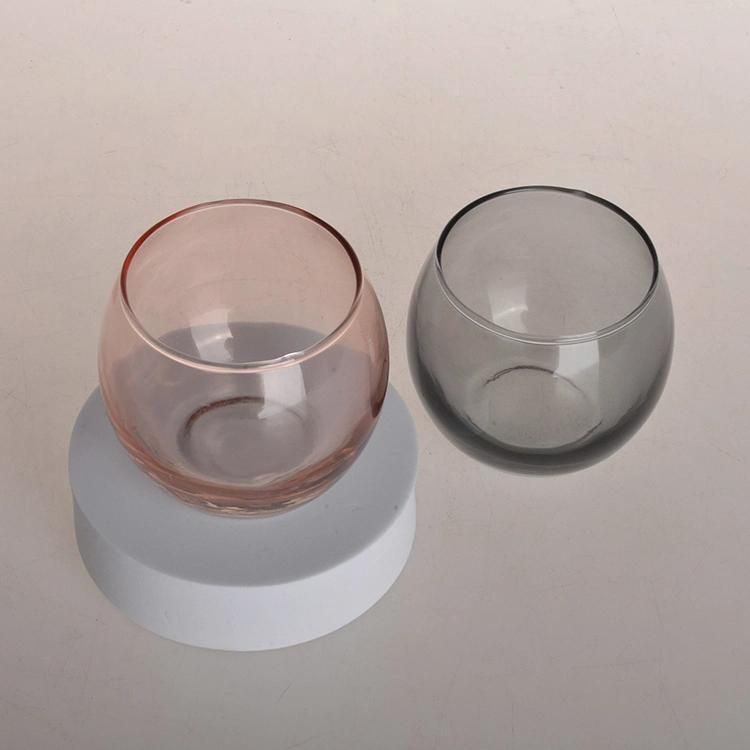 4oz New Decorative Small Ball Transparent Empty Colored Candle Glass Jar Holders for Candle Making