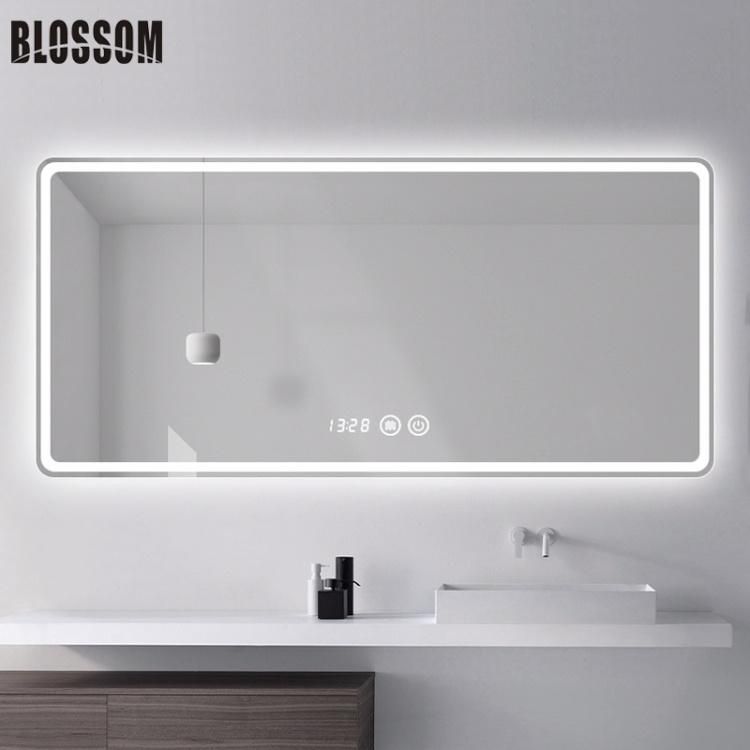 Touch Sensor Fogless Backlit LED Bathroom Mirror with Lights Attached