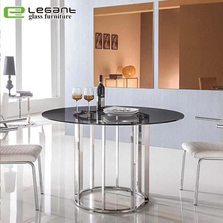 Simple Design Square Tempered Glass Bar Table Dining Table