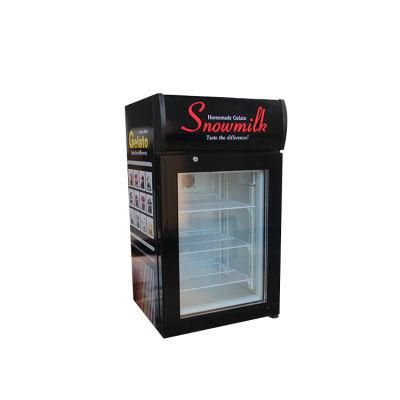 SD-50L Tabletop Mini Freezer Glass Door Ice Cream Showcase
