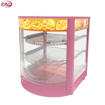 Lida 1p-Bt Counter Top Electric Hot Food Warmer Display Showcase Cabinet Pie Pasty Sausage Rolls with Crystal Glass and Rear Slide Doors