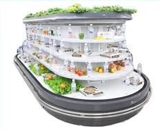 Manufacture Wholesale Supermarket Deluxe Split Vertical Refrigerating Display Cabinet