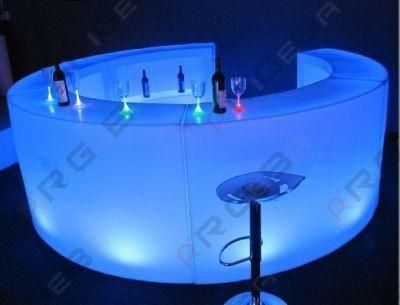 Disco DJ Party Events Wedding Battery Rechargeable LED Round Bar Counter Table Furniture for Club