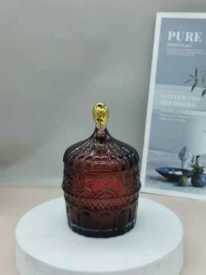 Wholesale High Quantity Colored Glass Candle Holder for Home Decoration