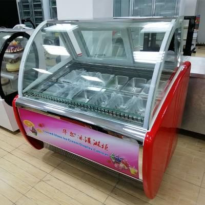 Commercial Ice Cream Display Freezer/Gelato Freezer Showcase