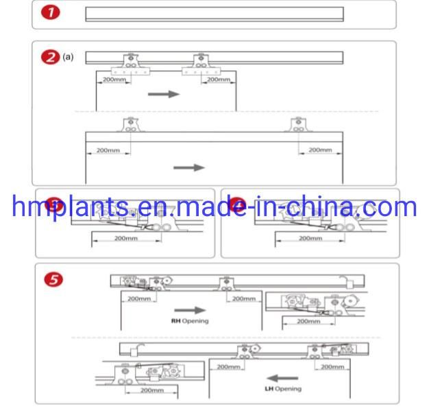 Glass Door or No Frame Glass Door Semi-Automatic Sliding Door Closer (906-A)