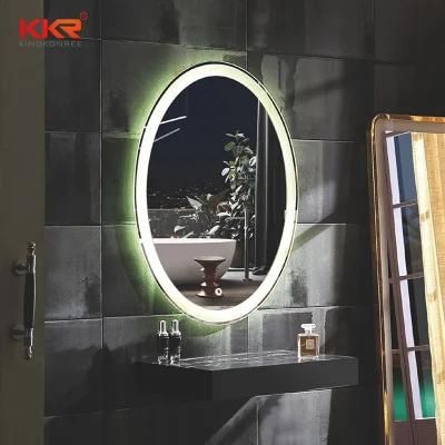 LED Backlit Mirror Round 32 Inch Bathroom Vanity Oval Mirror