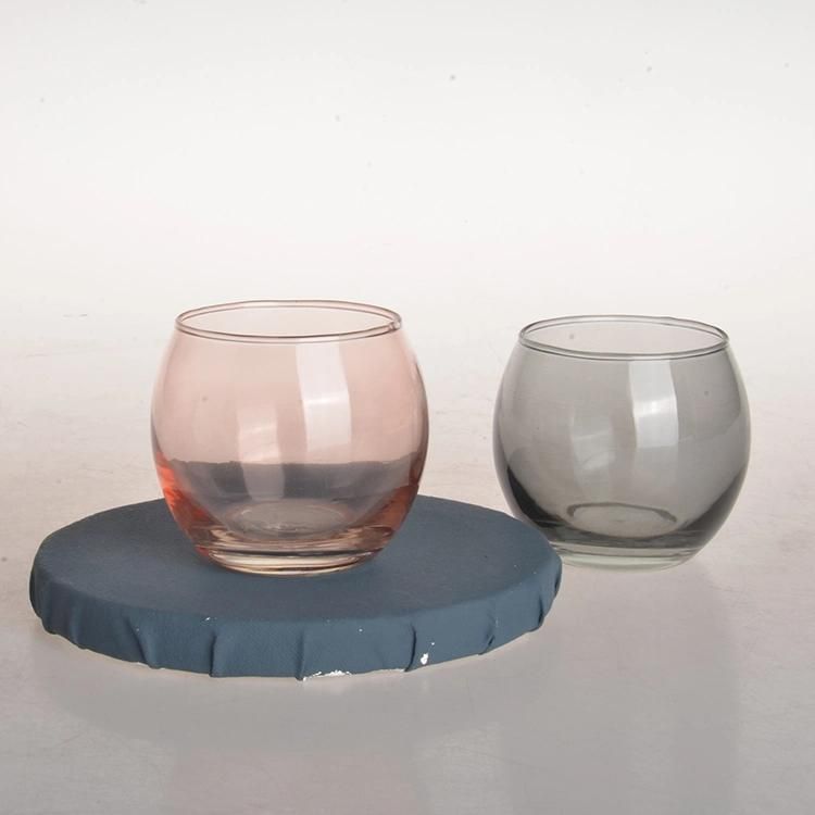 4oz New Decorative Small Ball Transparent Empty Colored Candle Glass Jar Holders for Candle Making