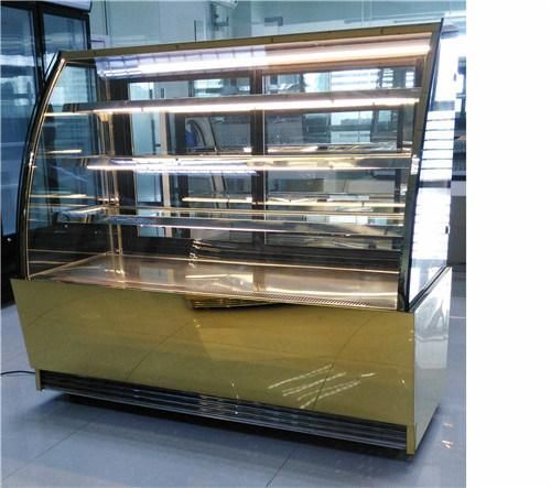 3-Shelf Double Curved Glass Display Cake Refrigerator Showcase