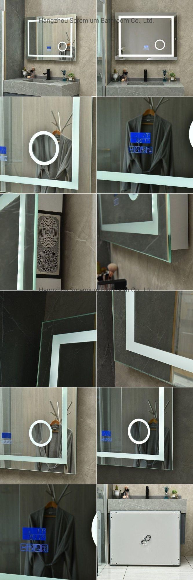 Wholesale Luxury Home Decorative Rectangle Bluetooth Smart Mirror Wholesale LED Bathroom Backlit Wall Glass Vanity Mirror