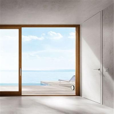 Wood Grain and Powder Coating Aluminium Folding and Sliding Door System with Interior and Exterior Type