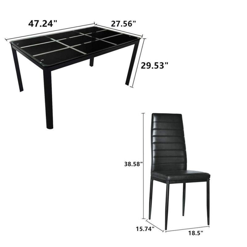 Modern Home Restaurant Furniture Set Special Metal Glass Dining Furniture Table Tops Dining Room Table