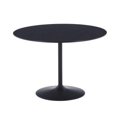 Simple Style Dining Furniture Black Modern MDF Top Round Dining Table