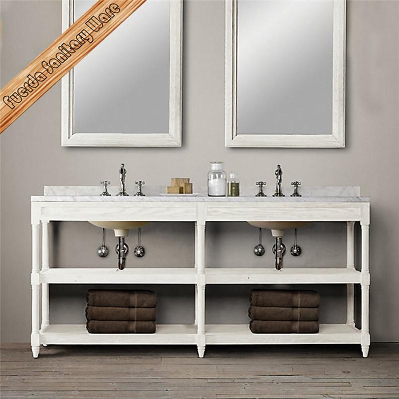 Fed-1997 USA Style Marble Top Bathroom Wholesale Commercial Bathroom Cabinets