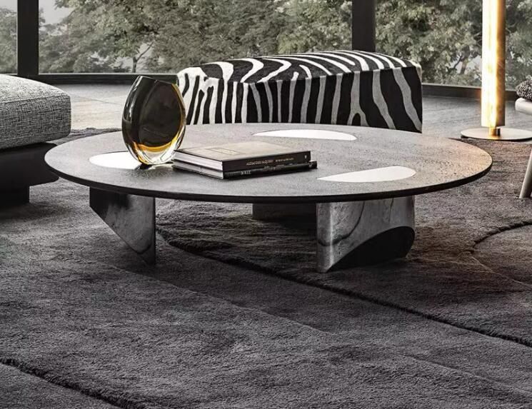 Italian Design Living Room Furniture Black Oak Wooden Tea Tables Table Glass Coffee Tables