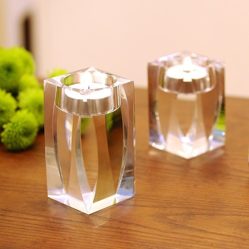 Simple Crystal Candle Holder Candlestick for Wedding Decoration