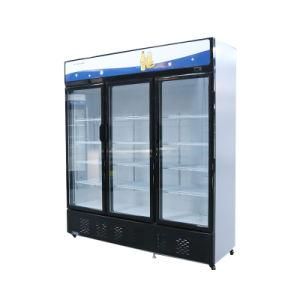 Free-Frost Triple Door Super Big Net Capacity Beverage Upright Showcase