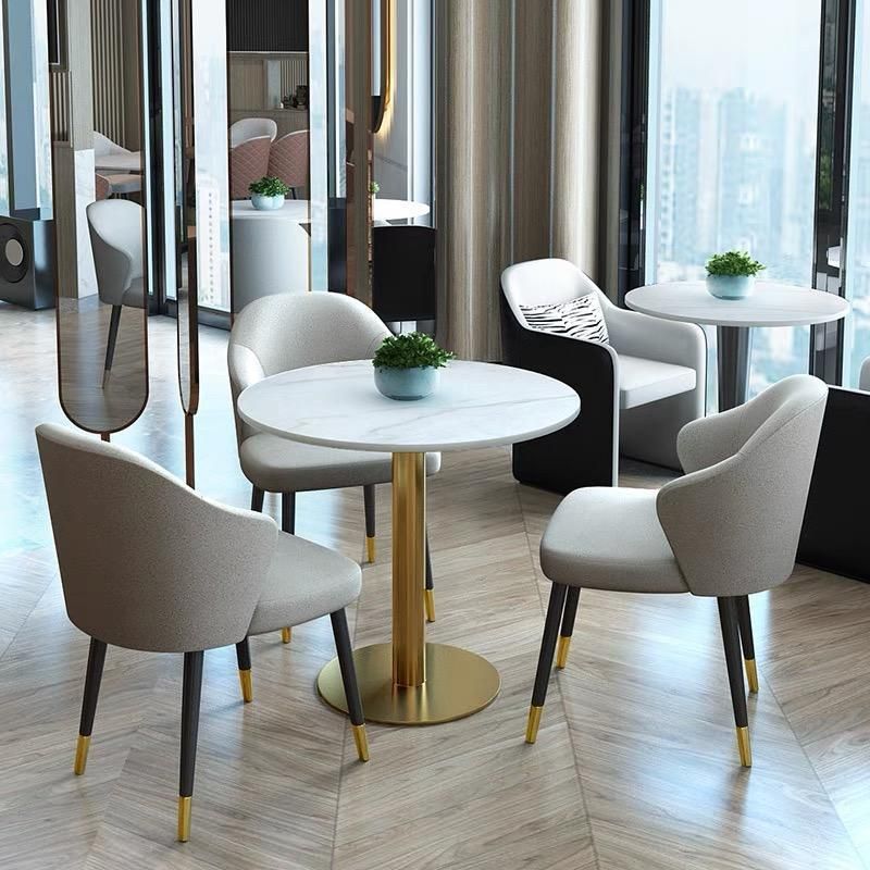 White Marble Dining Table Furniture for Reception Desk
