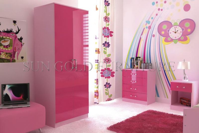 Modern High Gloss Bedroom Furniture Bedroom Set (SZ-BF044)