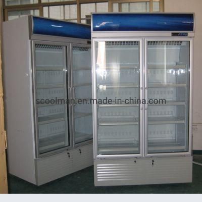 Glass Door Vertical Showcase Refrigerator for Wholesales