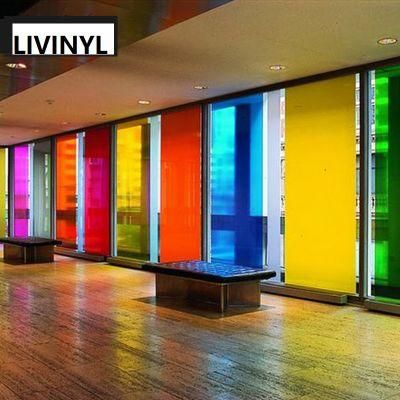 Color Decorative Film Window Stickers Sliding Door Self Adhesive Glass Film Translucent Colored Two Way Transparent Window Film