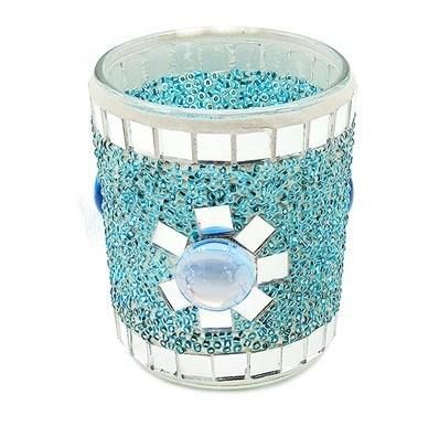 Mosaic Stained DIY Candle Empty Cup Handmade Glass Candle Holder