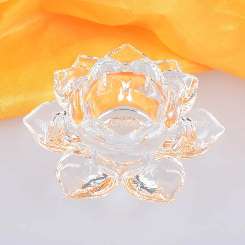 Glass Candle Sticker Crystal Wedding Desk Decors