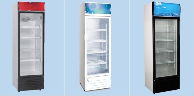 Single Glass Door Display Cooler Showcase