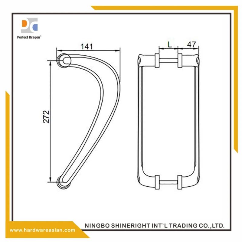 High Quality Aluminum Door Handle for Glass Door