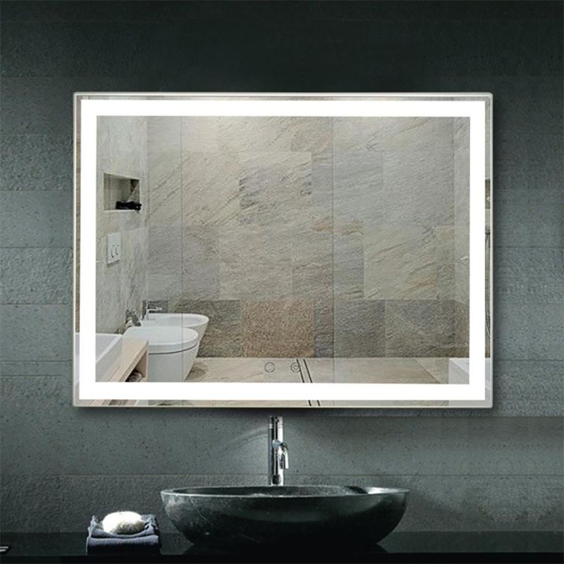 Modern Furniture Mirror Wall Mount Frameless LED Lighted Bathroom Mirror