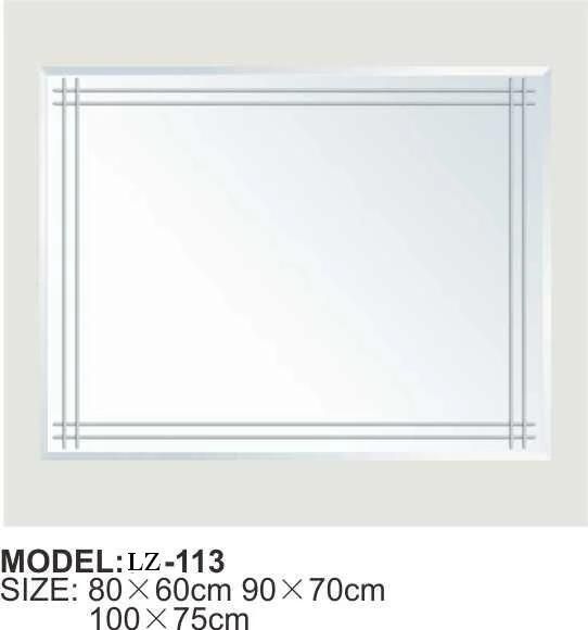 Carved Smooth Bathroom Mirror Rectangle (LZ-110)