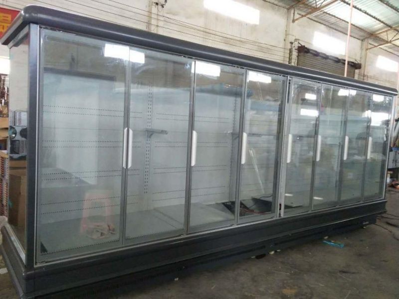 Retail Cabinet Display Commercial Supermarket Dairy Refrigerator with Doors